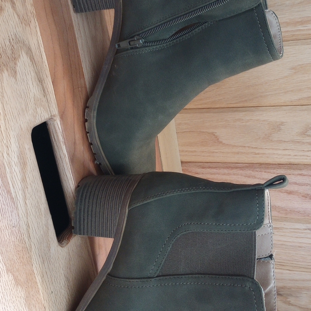 Olive Green Ankle Boots